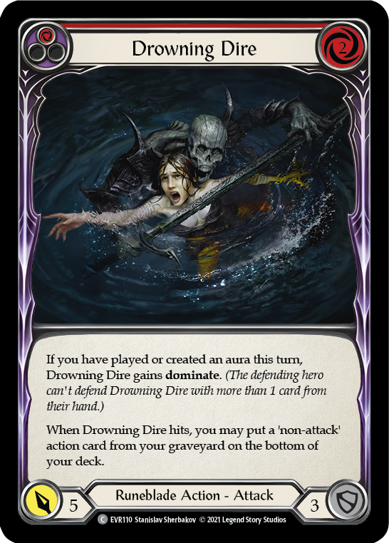 Drowning Dire (Red) [EVR110] (Everfest)  1st Edition Rainbow Foil | RetroPlay Games