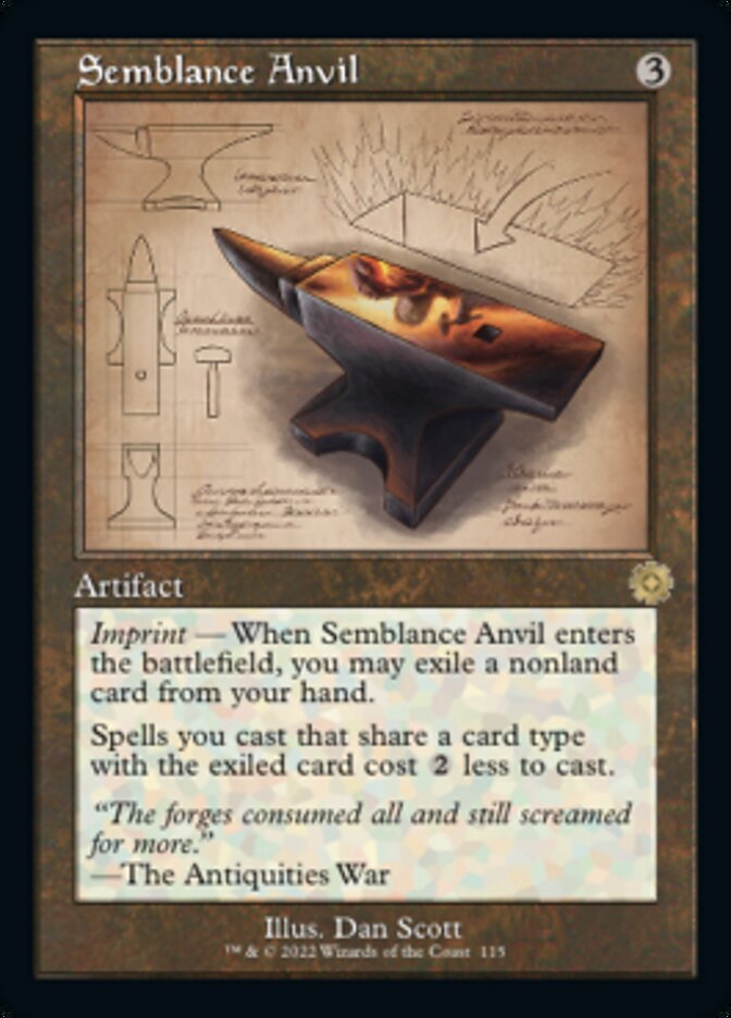 Semblance Anvil (Retro Schematic) [The Brothers' War Retro Artifacts] | RetroPlay Games