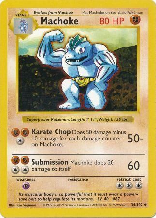 Machoke (34/102) [Base Set Shadowless Unlimited] | RetroPlay Games