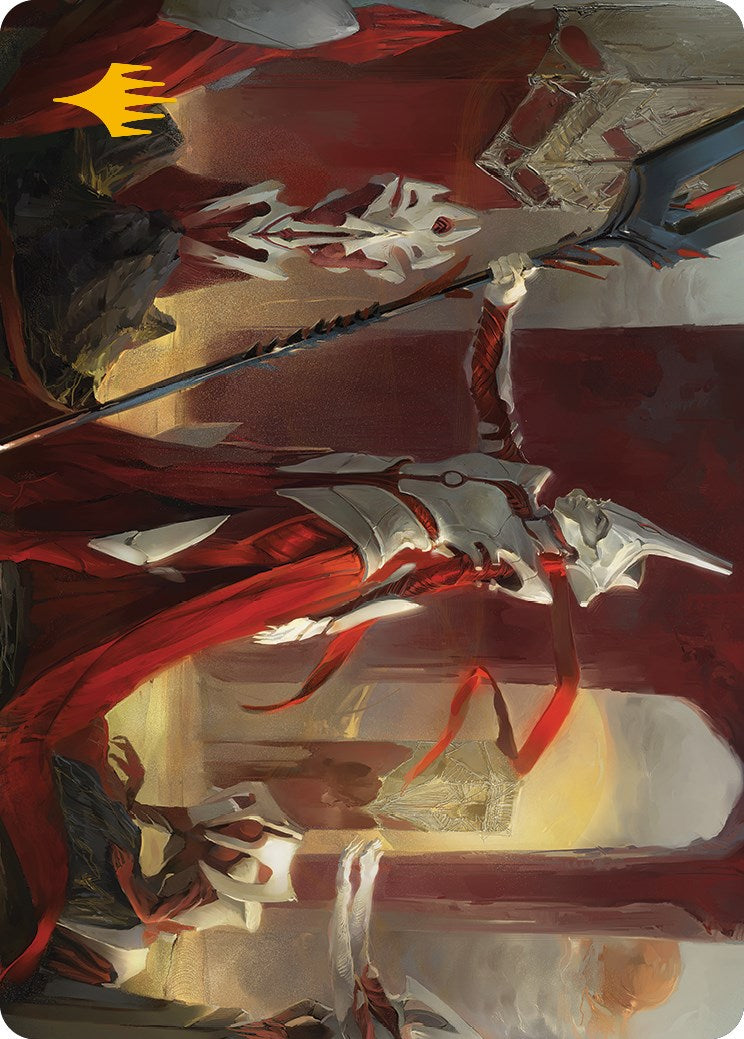 Porcelain Zealot Art Card (Gold-Stamped Signature) [Phyrexia: All Will Be One Art Series] | RetroPlay Games