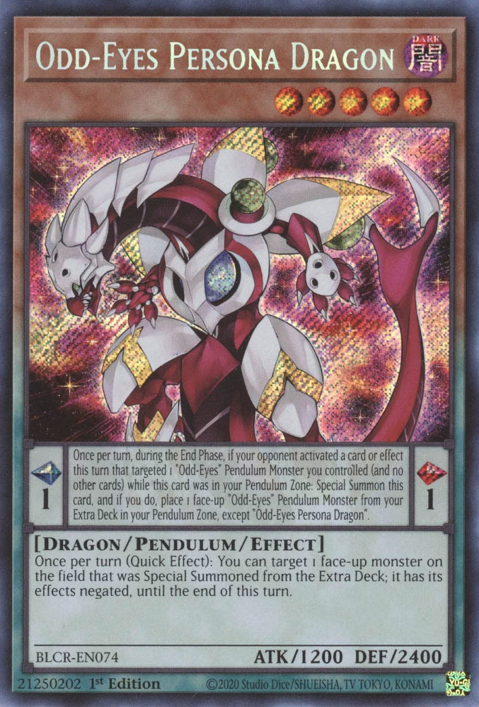 Odd-Eyes Persona Dragon [BLCR-EN074] Secret Rare | RetroPlay Games