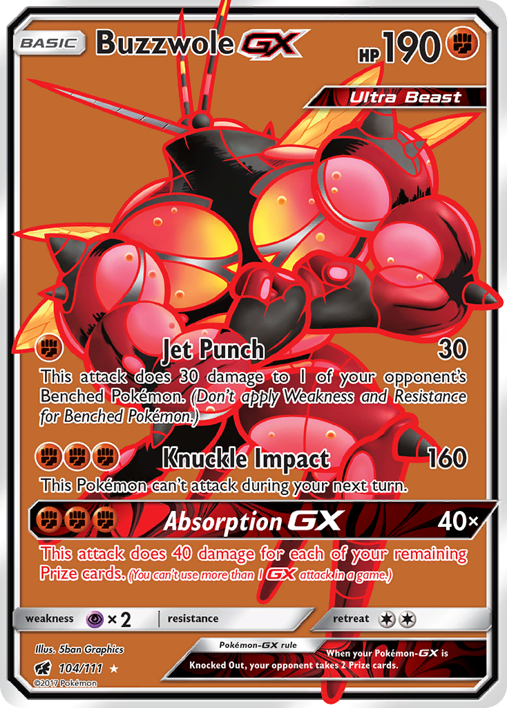 Buzzwole GX (104/111) [Sun & Moon: Crimson Invasion] | RetroPlay Games