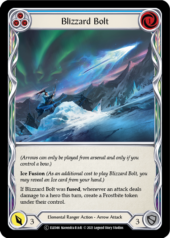 Blizzard Bolt (Blue) [U-ELE046] (Tales of Aria Unlimited)  Unlimited Rainbow Foil | RetroPlay Games