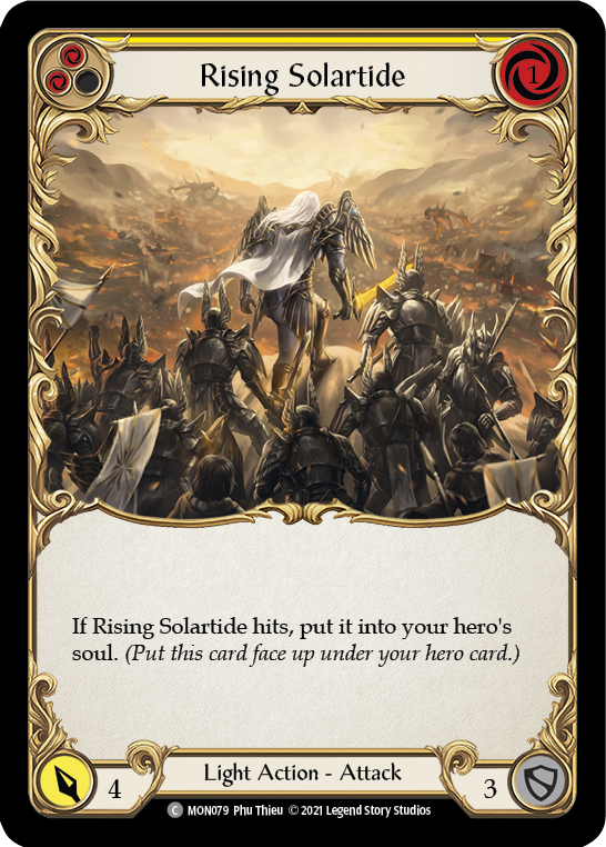 Rising Solartide (Yellow) [MON079-RF] (Monarch)  1st Edition Rainbow Foil | RetroPlay Games