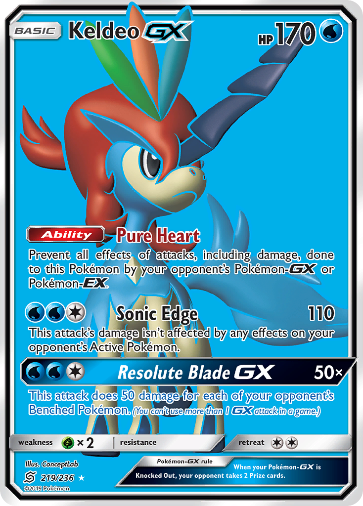 Keldeo GX (219/236) [Sun & Moon: Unified Minds] | RetroPlay Games