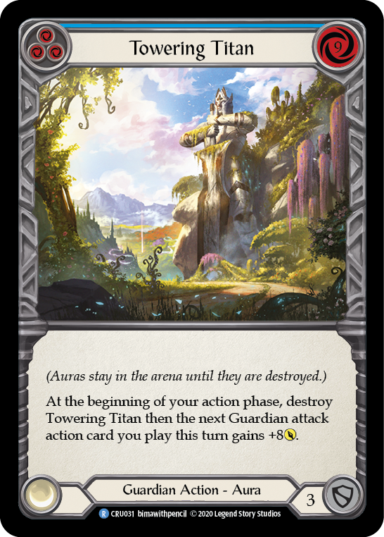 Towering Titan (Blue) [CRU031] (Crucible of War)  1st Edition Rainbow Foil | RetroPlay Games