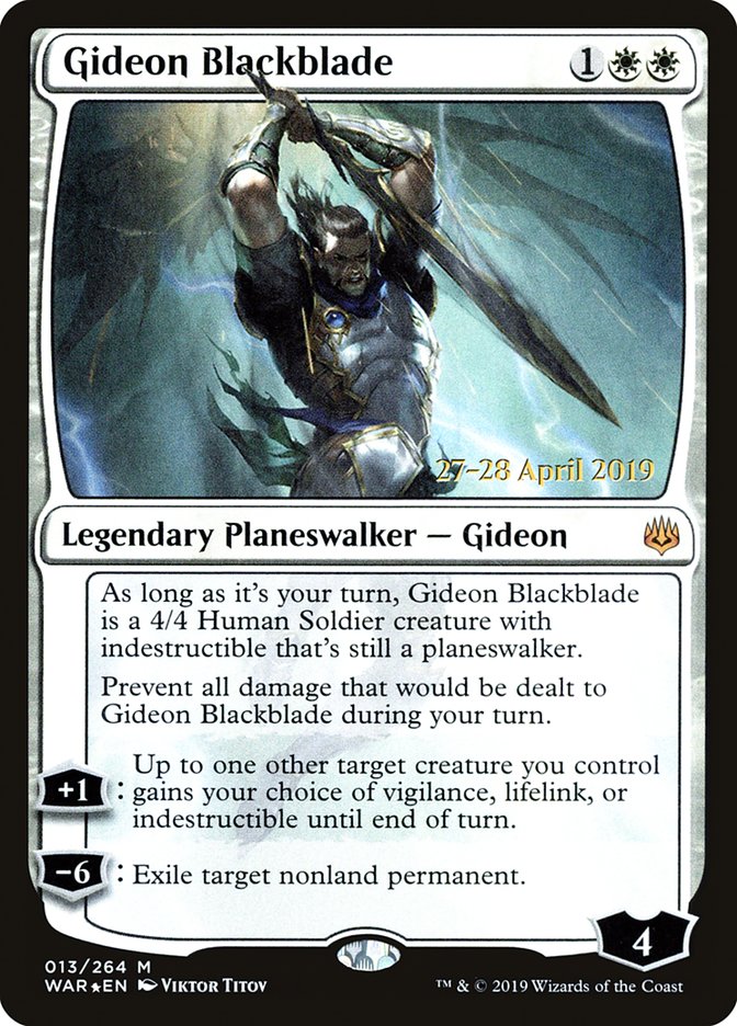 Gideon Blackblade  [War of the Spark Prerelease Promos] | RetroPlay Games
