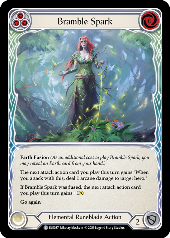 Bramble Spark (Blue) [ELE087] (Tales of Aria)  1st Edition Rainbow Foil | RetroPlay Games