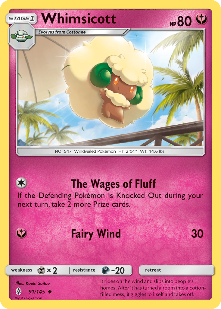 Whimsicott (91/145) [Sun & Moon: Guardians Rising] | RetroPlay Games