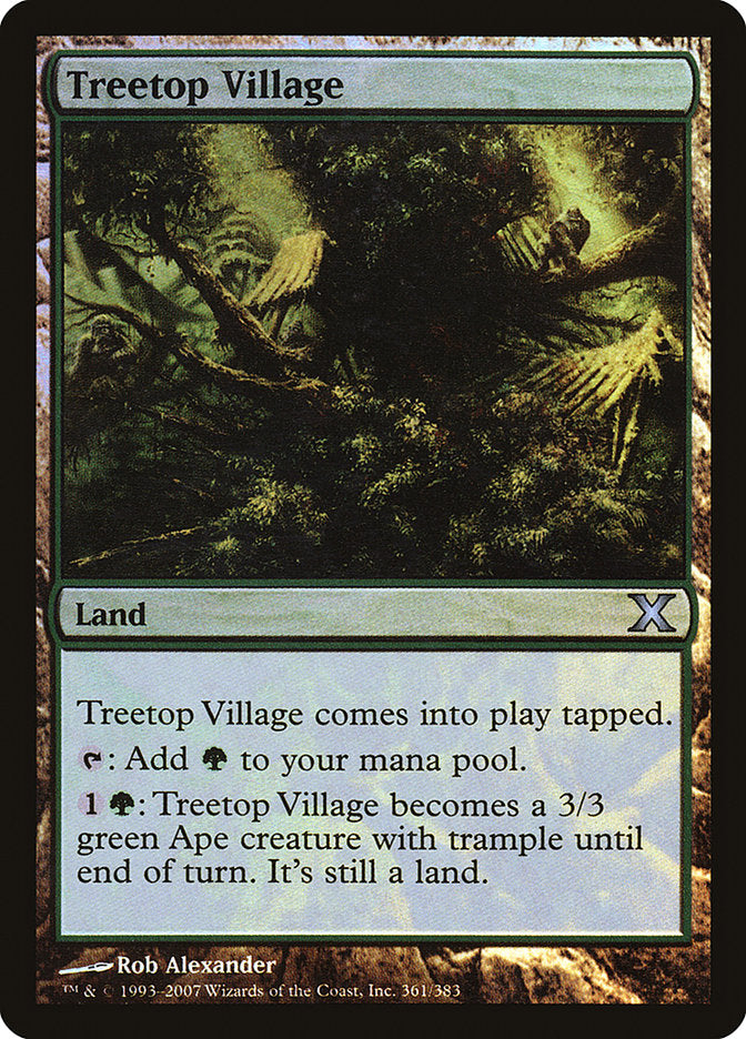Treetop Village (Premium Foil) [Tenth Edition] | RetroPlay Games