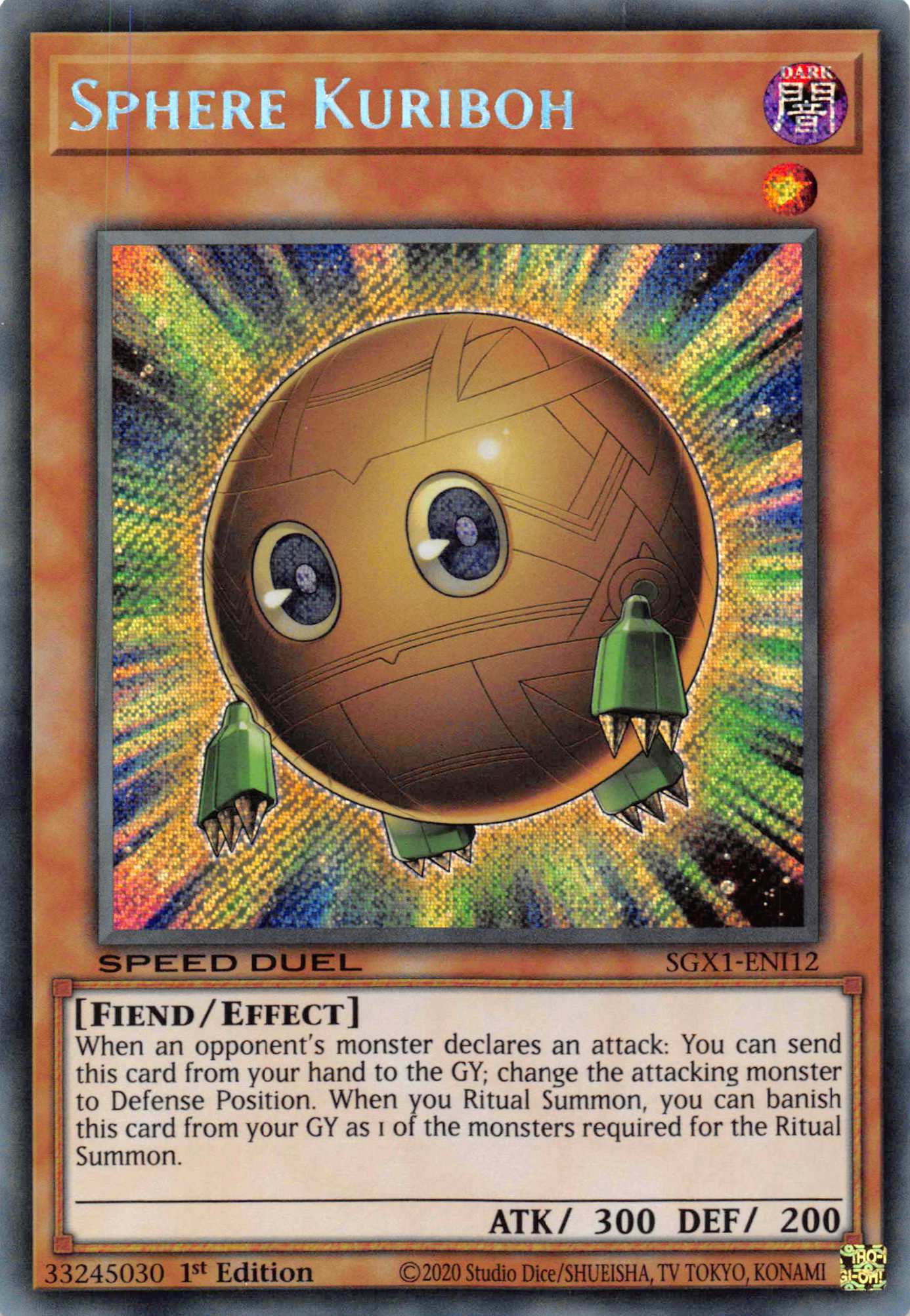 Sphere Kuriboh [SGX1-ENI12] Secret Rare | RetroPlay Games