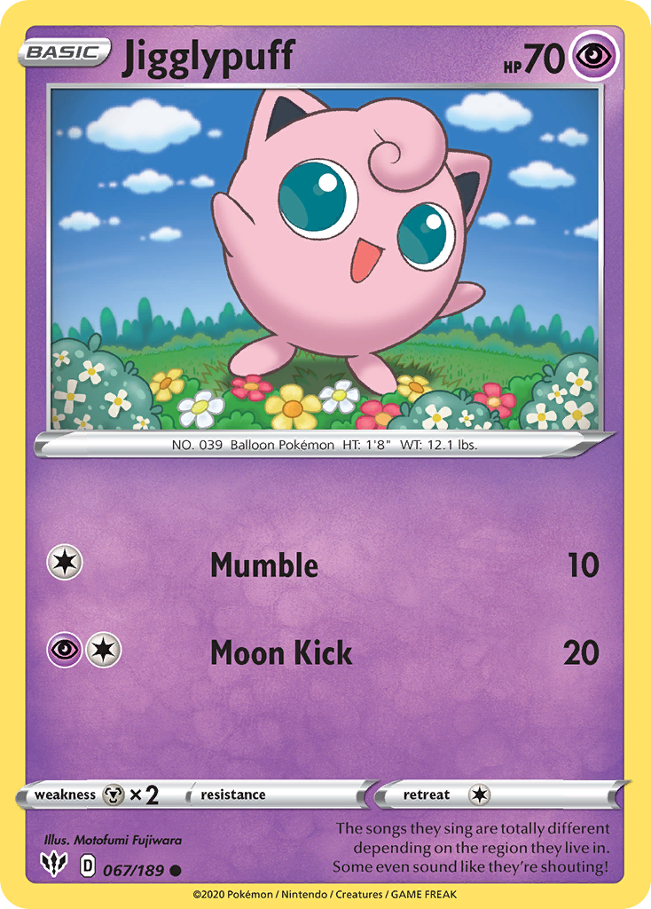 Jigglypuff (067/189) [Sword & Shield: Darkness Ablaze] | RetroPlay Games