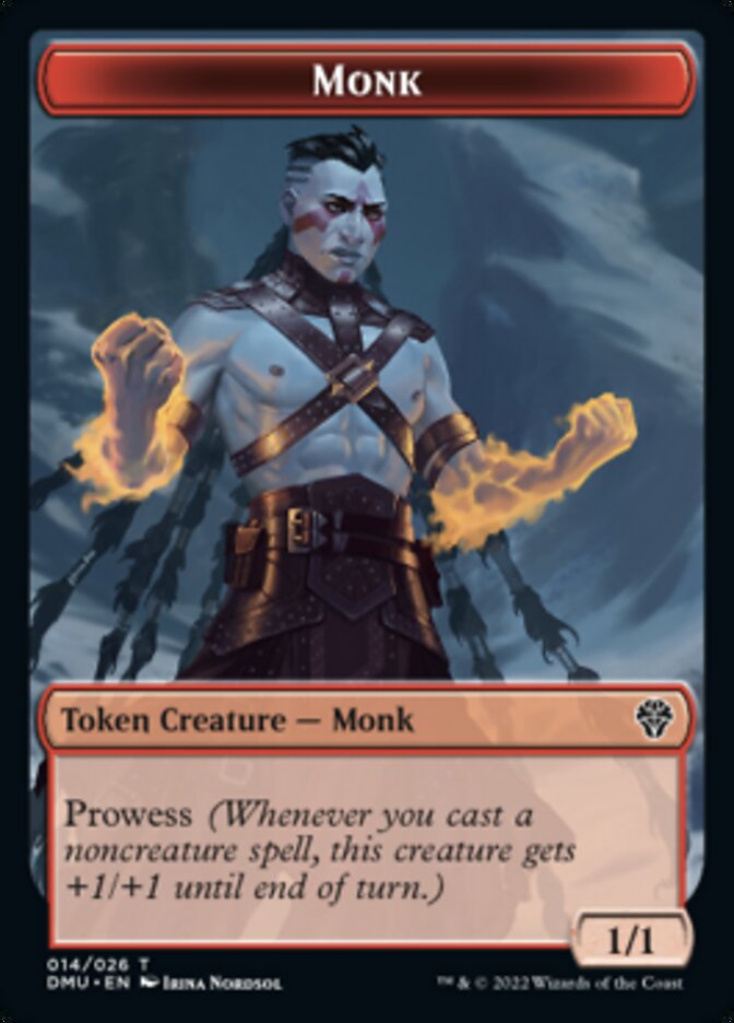 Monk Token [Dominaria United Tokens] | RetroPlay Games