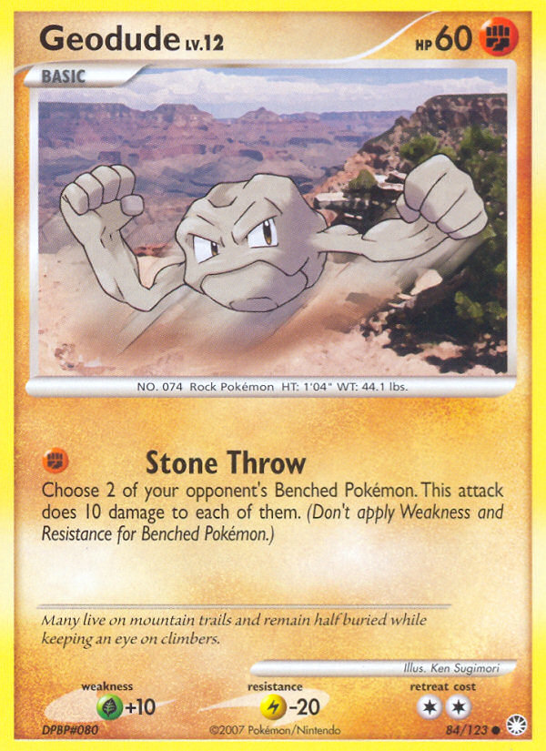 Geodude (84/123) [Diamond & Pearl: Mysterious Treasures] | RetroPlay Games