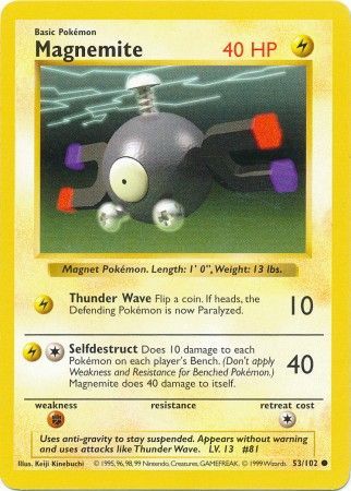 Magnemite (53/102) [Base Set Shadowless Unlimited] | RetroPlay Games