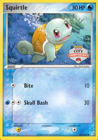 Squirtle (63/100) (City Championship Promo) [EX: Crystal Guardians] | RetroPlay Games