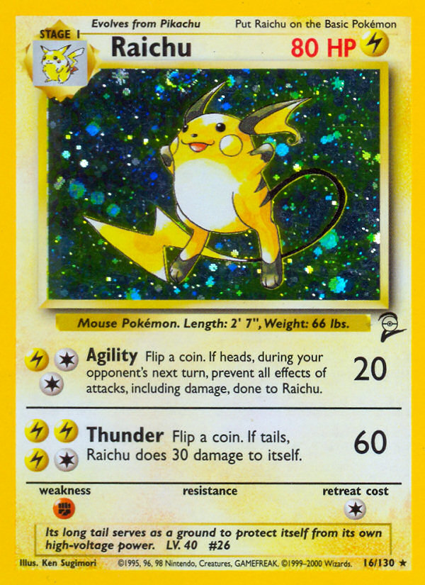 Raichu (16/130) [Base Set 2] | RetroPlay Games