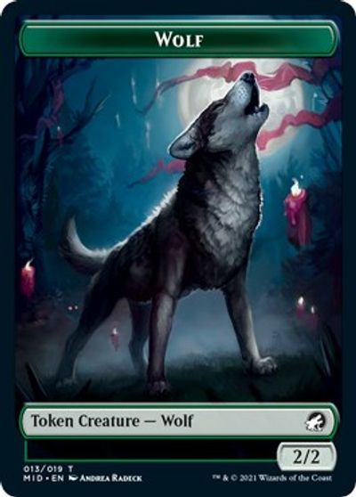 Rhino // Wolf Double-sided Token [Innistrad: Midnight Hunt Commander] | RetroPlay Games