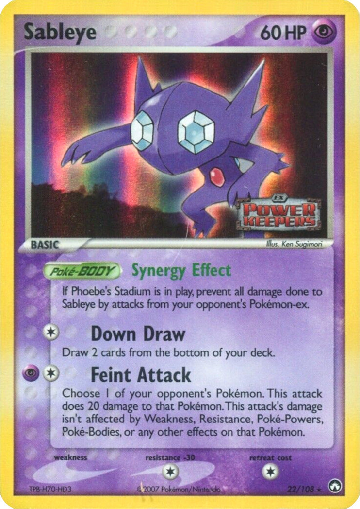 Sableye (22/108) (Stamped) [EX: Power Keepers] | RetroPlay Games