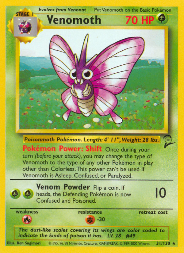 Venomoth (31/130) [Base Set 2] | RetroPlay Games