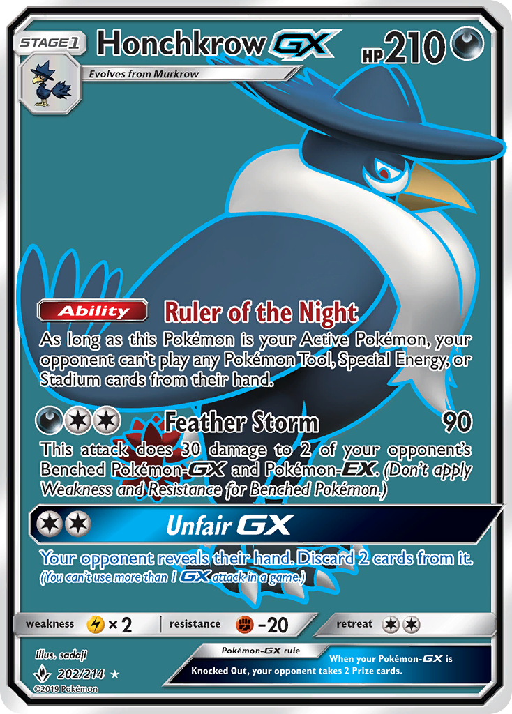 Honchkrow GX (202/214) [Sun & Moon: Unbroken Bonds] | RetroPlay Games