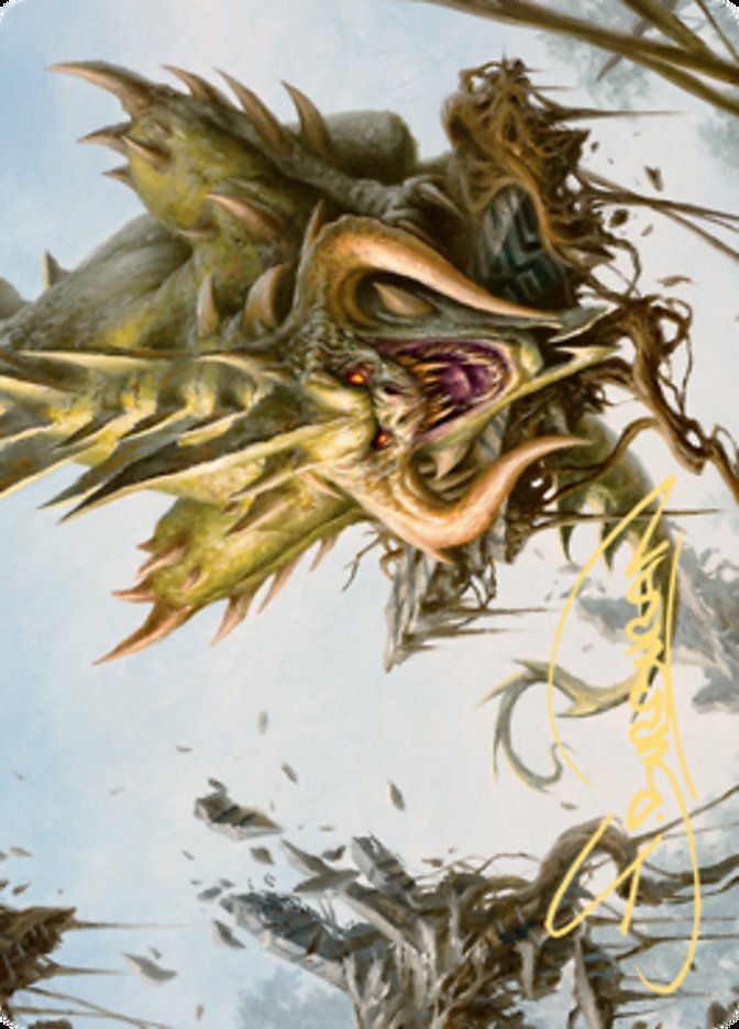 Canopy Baloth Art Card (Gold-Stamped Signature) [Zendikar Rising Art Series] | RetroPlay Games