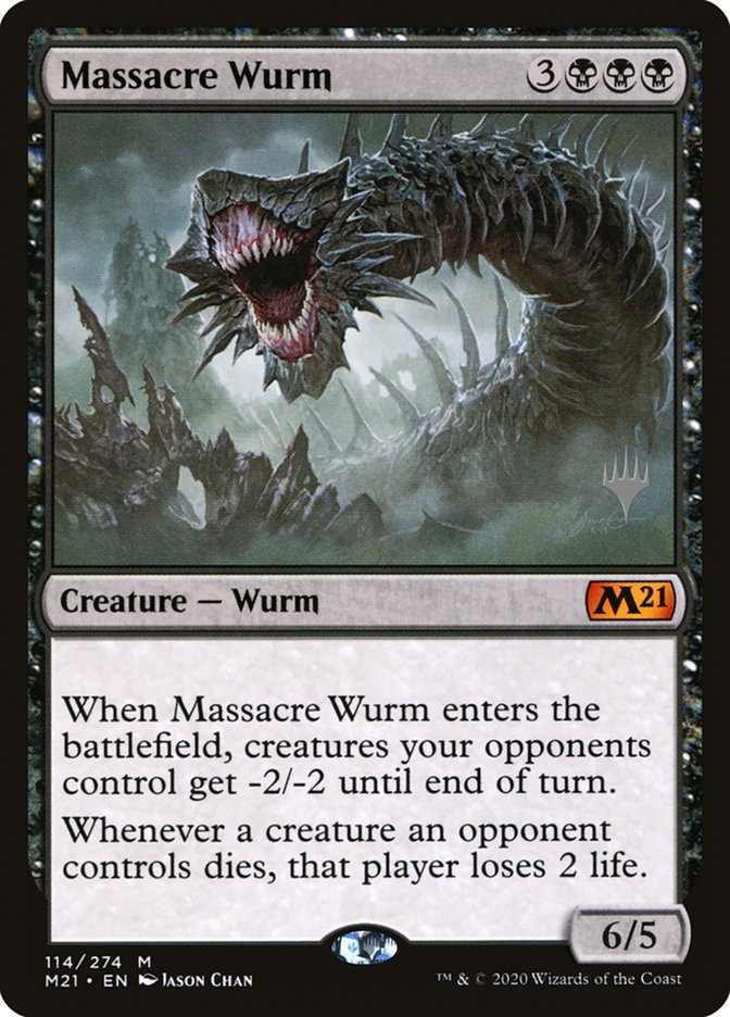 Massacre Wurm (Promo Pack) [Core Set 2021 Promos] | RetroPlay Games