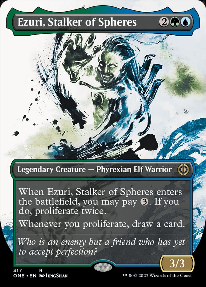 Ezuri, Stalker of Spheres (Borderless Ichor) [Phyrexia: All Will Be One] | RetroPlay Games