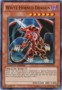 White-Horned Dragon [GLD4-EN014] Common | RetroPlay Games