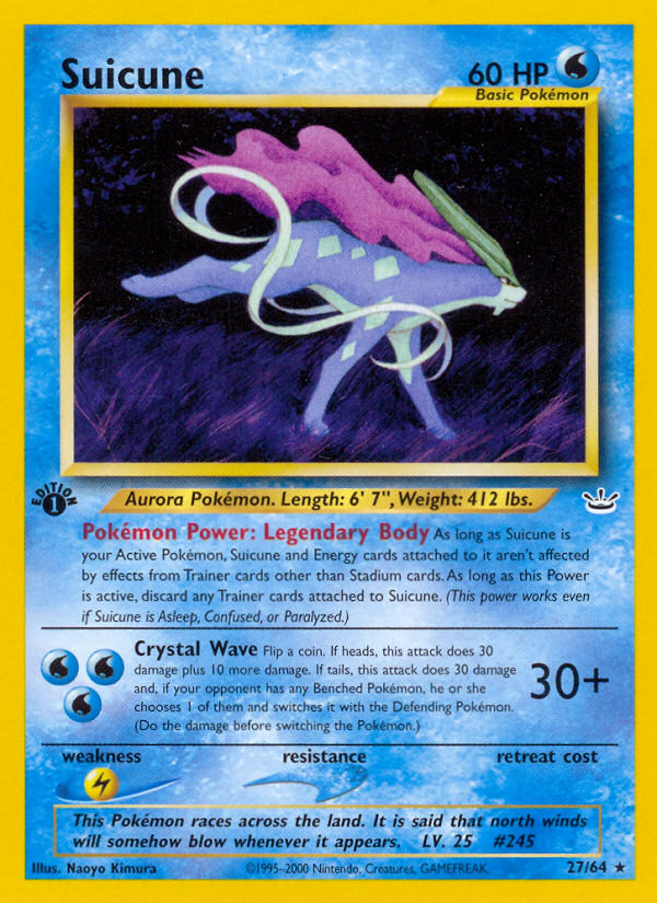 Suicune (27/64) [Neo Revelation 1st Edition] | RetroPlay Games