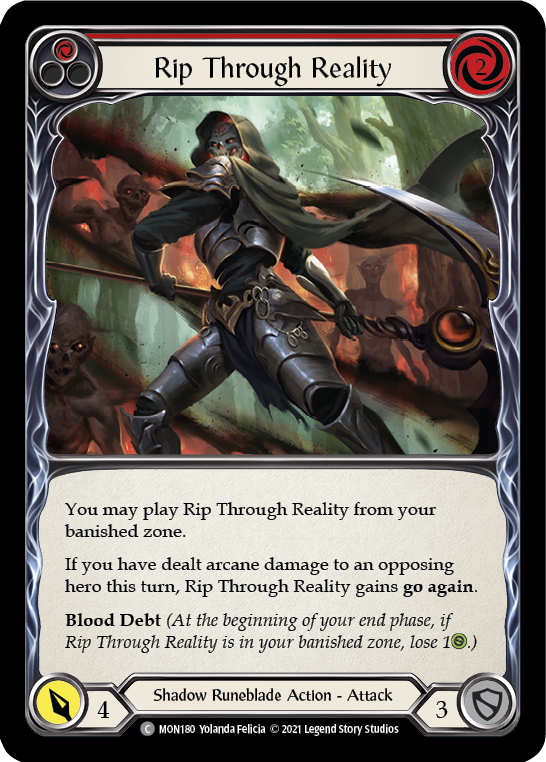 Rip Through Reality (Red) [MON180-RF] (Monarch)  1st Edition Rainbow Foil | RetroPlay Games