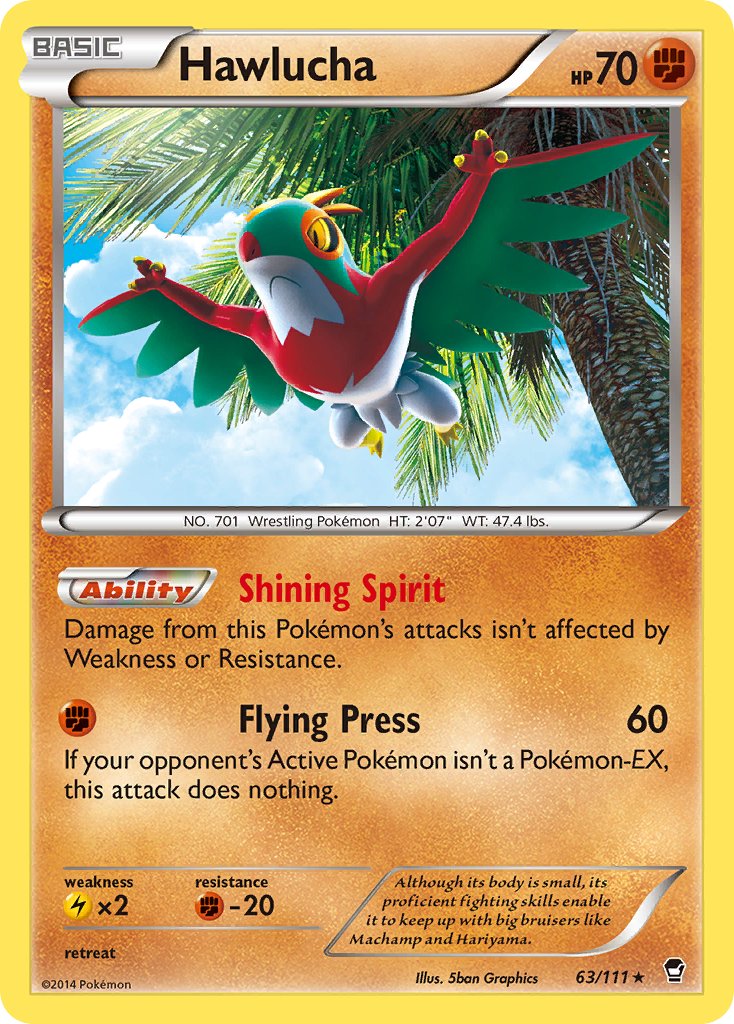 Hawlucha (63/111) (Cosmos Holo) (Blister Exclusive) [XY: Furious Fists] | RetroPlay Games