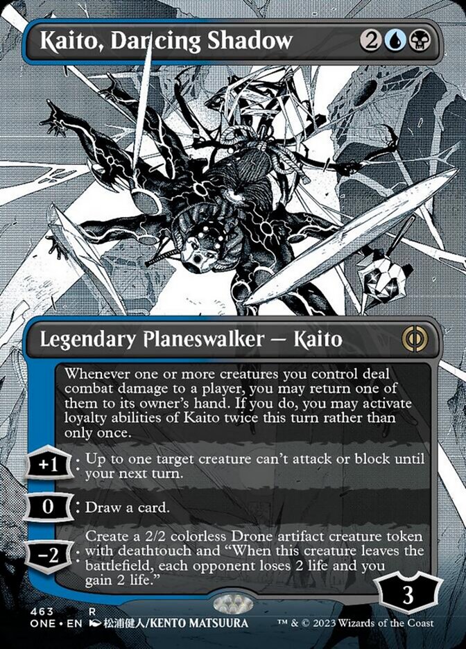 Kaito, Dancing Shadow (Borderless Manga Step-and-Compleat Foil) [Phyrexia: All Will Be One] | RetroPlay Games