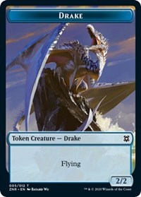 Drake // Plant Double-sided Token [Zendikar Rising Tokens] | RetroPlay Games