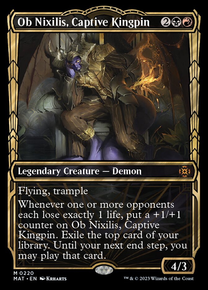 Ob Nixilis, Captive Kingpin (Showcase Halo Foil) [March of the Machine: The Aftermath] | RetroPlay Games