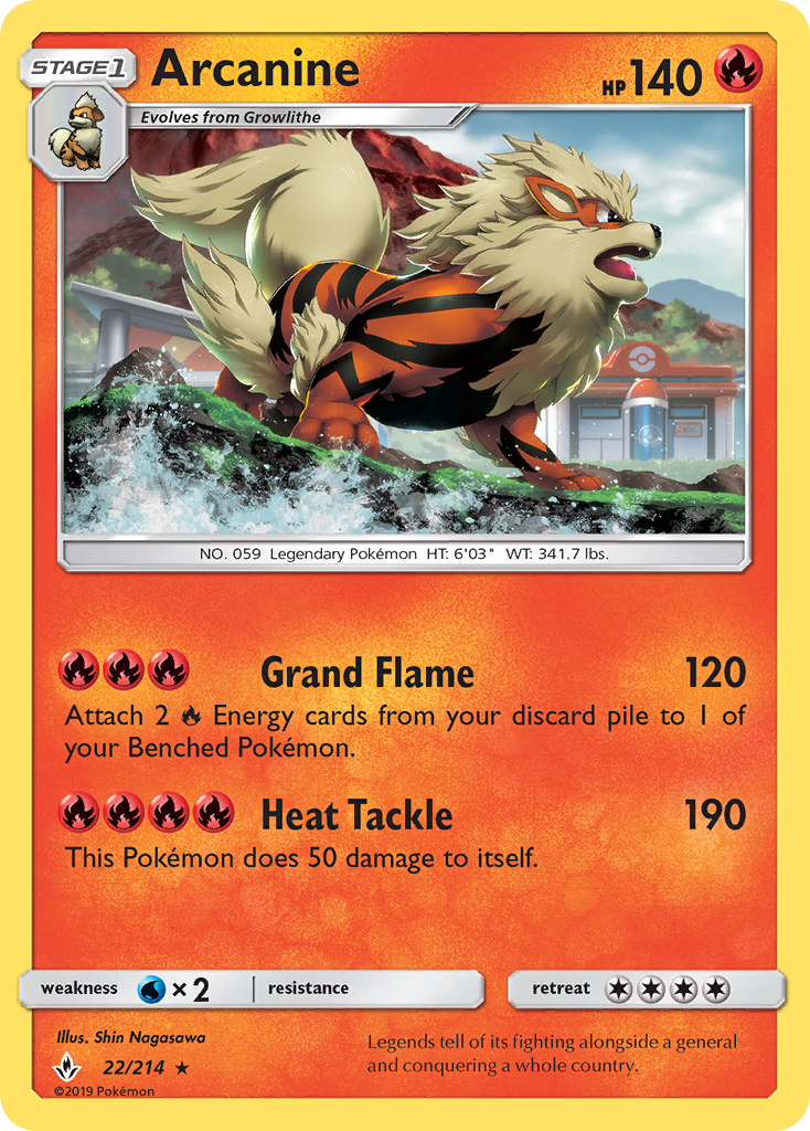 Arcanine (22/214) [Sun & Moon: Unbroken Bonds] | RetroPlay Games