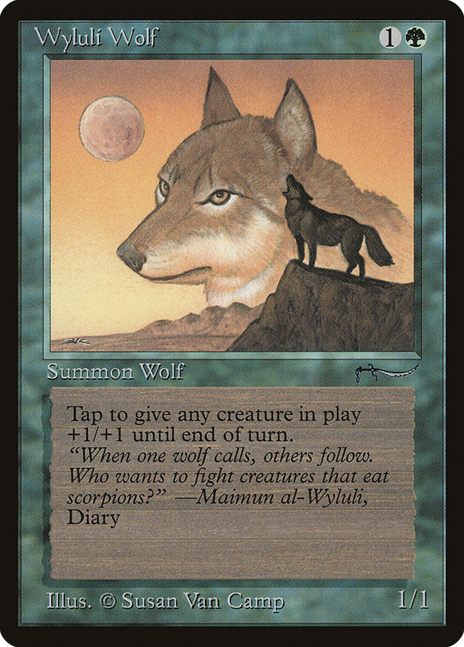 Wyluli Wolf (Light Mana Cost) [Arabian Nights] | RetroPlay Games