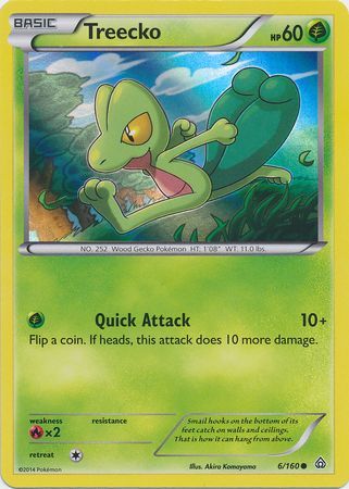 Treecko (6/160) (Sheen Holo) [XY: Primal Clash] | RetroPlay Games