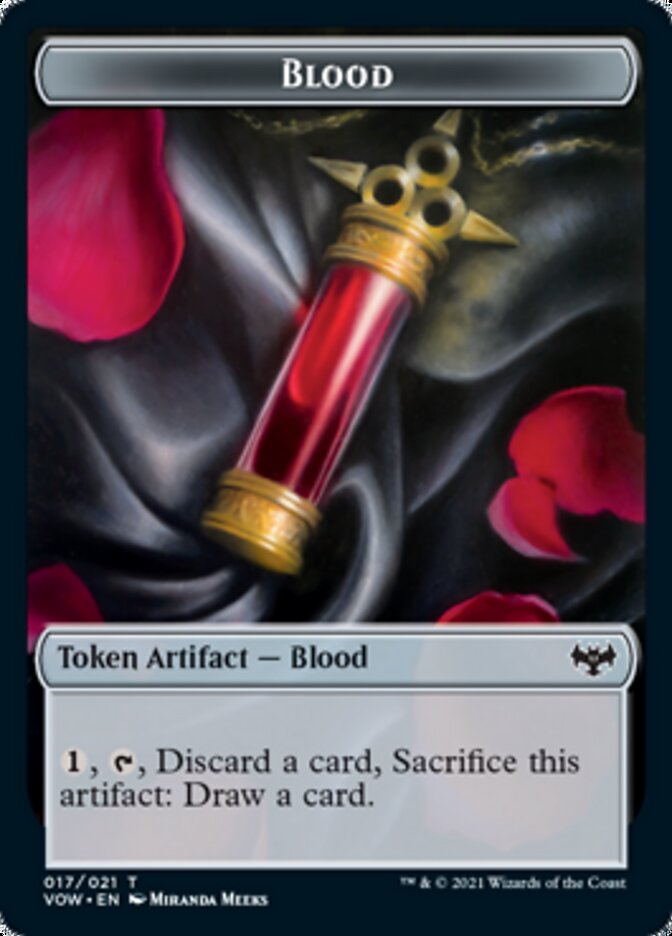 Blood // Human Soldier Double-sided Token [Innistrad: Crimson Vow Tokens] | RetroPlay Games