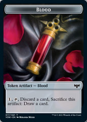 Blood // Emblem - Chandra, Dressed to Kill Double-sided Token [Innistrad: Crimson Vow Tokens] | RetroPlay Games