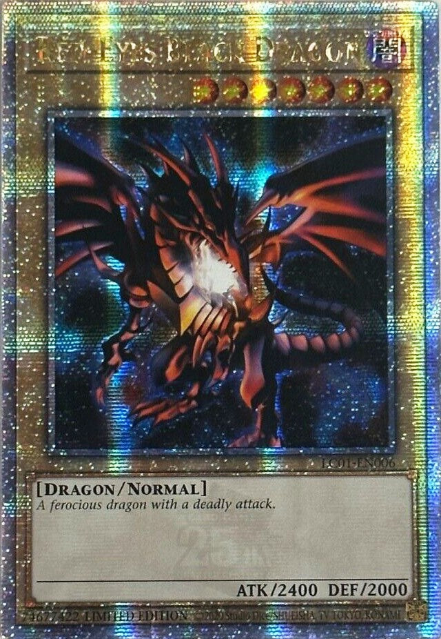 Red-Eyes Black Dragon (25th Anniversary) [LC01-EN006] Quarter Century Secret Rare | RetroPlay Games