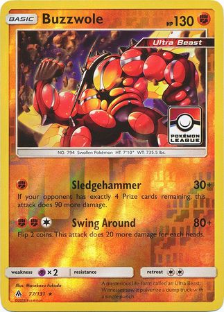 Buzzwole (77/131) (League Promo) [Sun & Moon: Forbidden Light] | RetroPlay Games