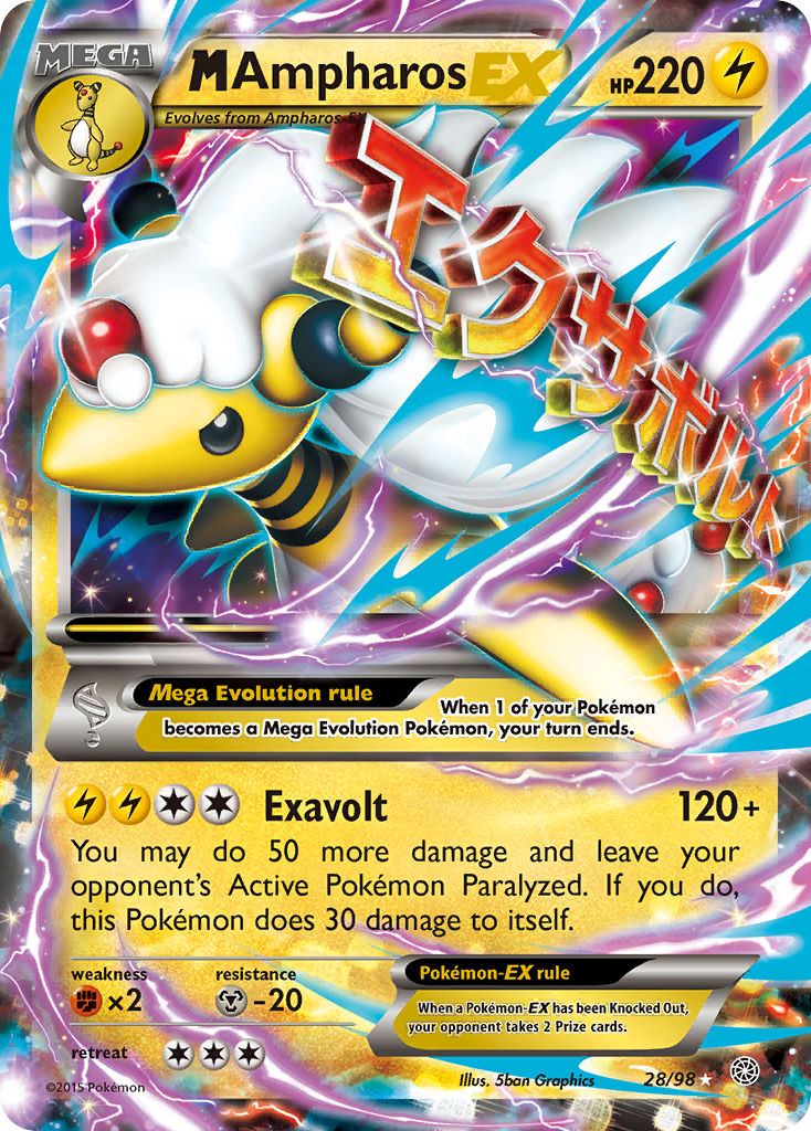 M Ampharos EX (28/98) [XY: Ancient Origins] | RetroPlay Games