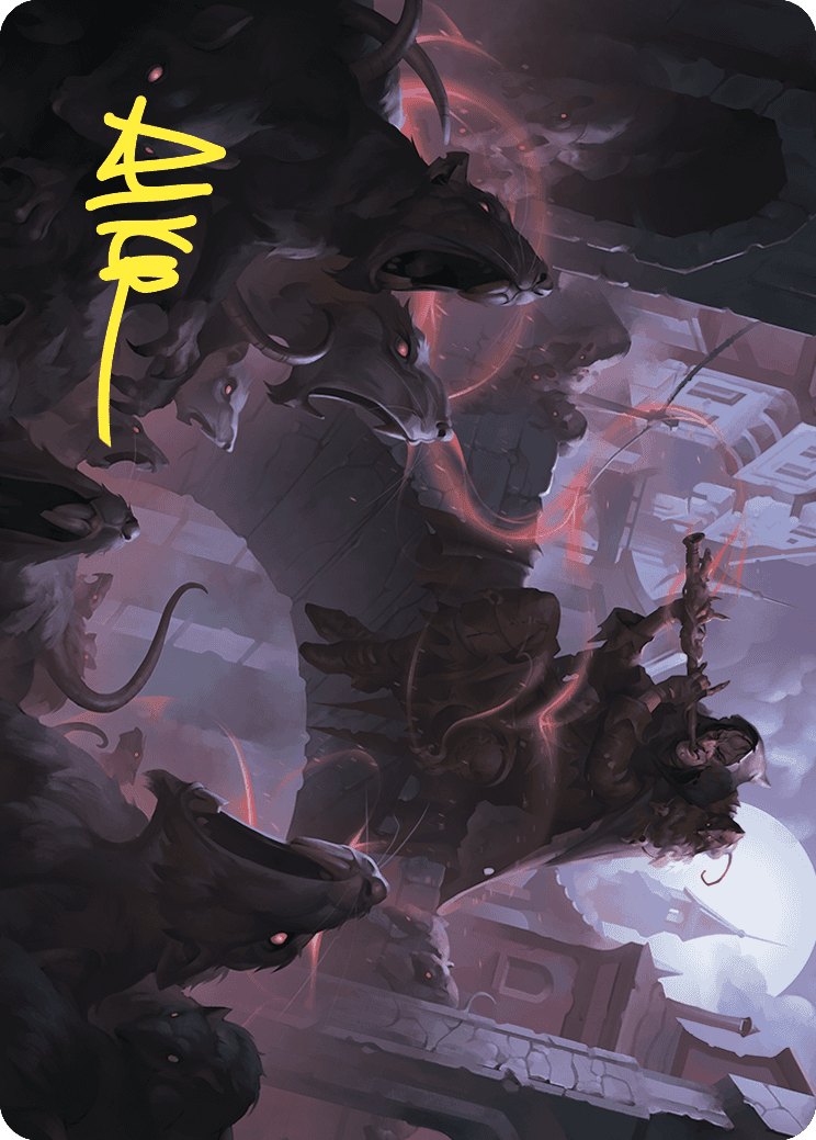 Gnawing Crescendo Art Card (Gold-Stamped Signature) [Wilds of Eldraine Art Series] | RetroPlay Games