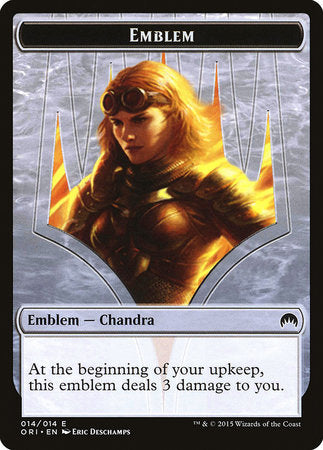 Emblem - Chandra, Roaring Flame [Magic Origins Tokens] | RetroPlay Games