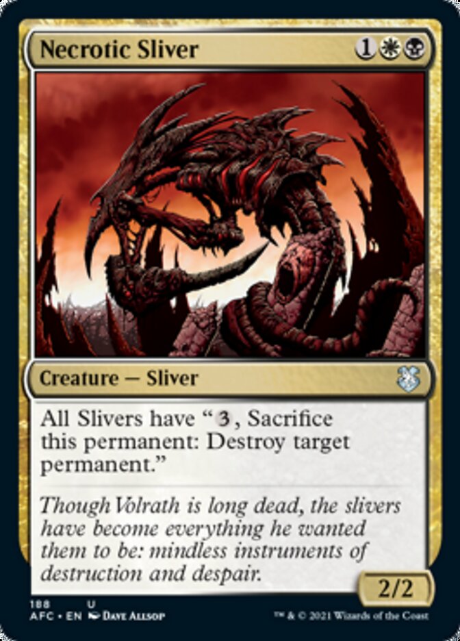 Necrotic Sliver [Dungeons & Dragons: Adventures in the Forgotten Realms Commander] | RetroPlay Games