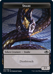 Snake // Zombie Double-sided Token [Commander Collection: Black Tokens] | RetroPlay Games