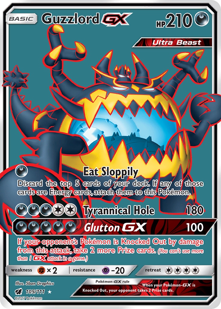 Guzzlord GX (105/111) [Sun & Moon: Crimson Invasion] | RetroPlay Games