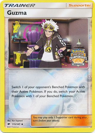 Guzma (115/147) (League Promo) [Sun & Moon: Burning Shadows] | RetroPlay Games