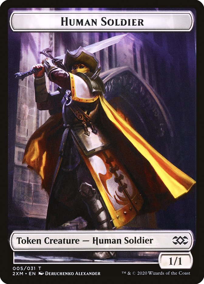 Human Soldier Token [Double Masters] | RetroPlay Games